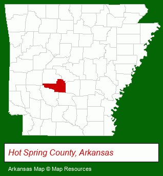 Arkansas map, showing the general location of TNT Contracting & Erecting