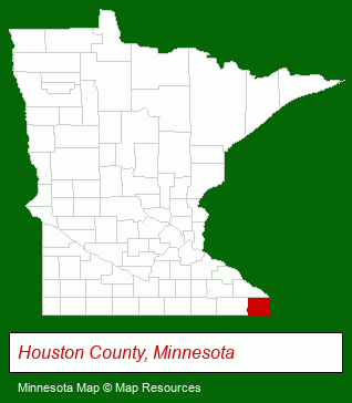 Minnesota map, showing the general location of Valley View Nursing Home