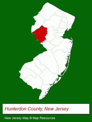 New Jersey map, showing the general location of RE Max Results Realty