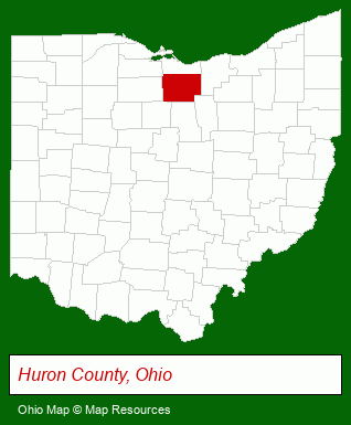 Ohio map, showing the general location of Kuhlman Instruments Company