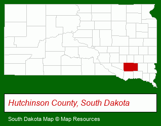 South Dakota map, showing the general location of Dale L Strasser Law Offices