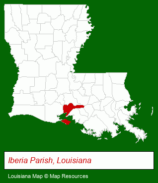 Louisiana map, showing the general location of Appraiser Associates of Louisiana Inc