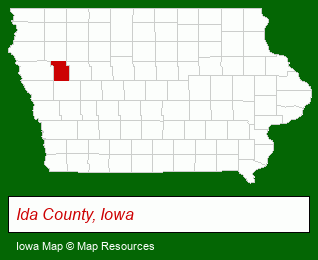 Iowa map, showing the general location of Ida Grove Homes Inc