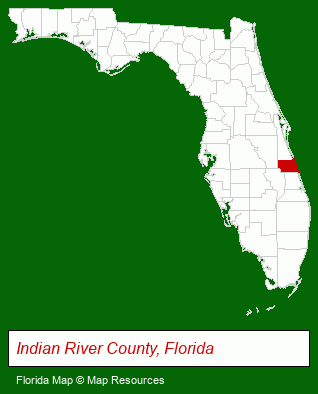 Florida map, showing the general location of Sea Horse Beach Cottages