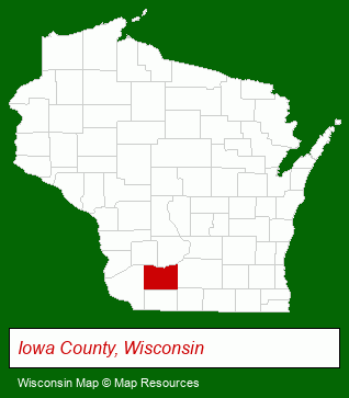 Wisconsin map, showing the general location of Deer Valley Lodge