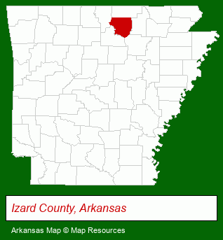 Arkansas map, showing the general location of Scenic Realty Company