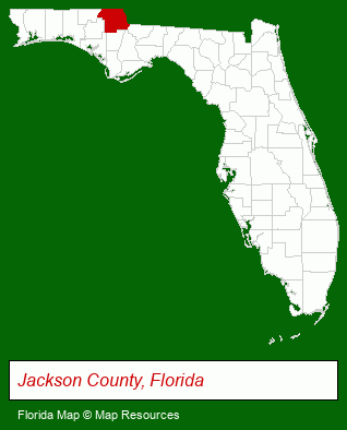 Florida map, showing the general location of Marianna Health & Rehabilitation Center
