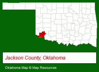 Oklahoma map, showing the general location of Advantage Realty