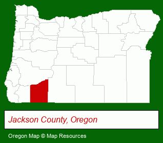 Oregon map, showing the general location of Bradley Realty