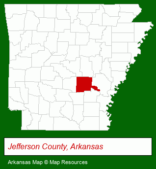 Arkansas map, showing the general location of Buckner Realty CO Inc