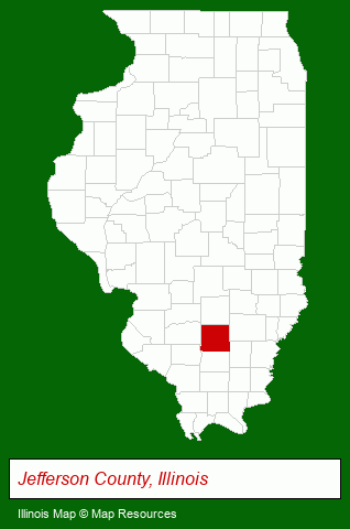 Illinois map, showing the general location of Coldwell Banker Associates Realtors