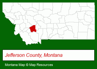 Montana map, showing the general location of Sysum Construction