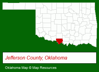 Oklahoma map, showing the general location of Youree Barrel Horse Ranch