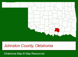 Oklahoma map, showing the general location of Heffington Realty
