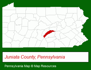 Pennsylvania map, showing the general location of Roush Insurance Group
