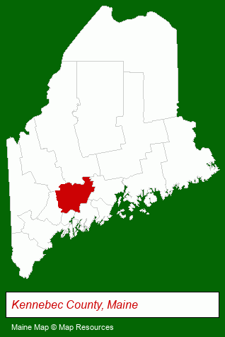 Maine map, showing the general location of Century 21-Nason Realty
