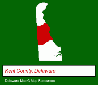 Delaware map, showing the general location of Top City Inc
