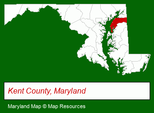 Maryland map, showing the general location of Brampton Bed & Breakfast Inn