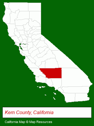 California map, showing the general location of Randall Manufactured Homes