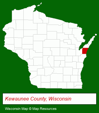 Wisconsin map, showing the general location of Four Sail Realty