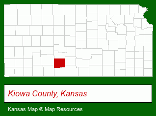 Kansas map, showing the general location of Kiowa County Realty