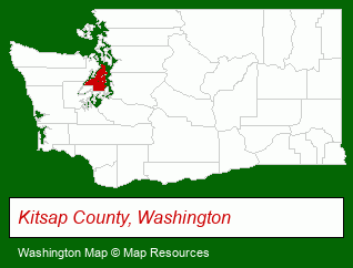 Washington map, showing the general location of Kitsap Property Management Inc