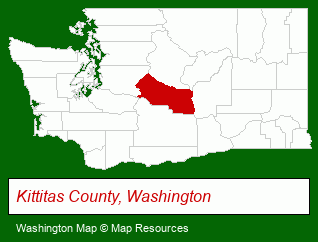 Washington map, showing the general location of Catholic Credit Union