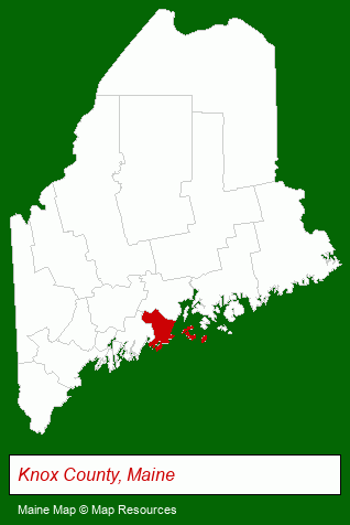 Maine map, showing the general location of Bartlett Woods Retirement Community