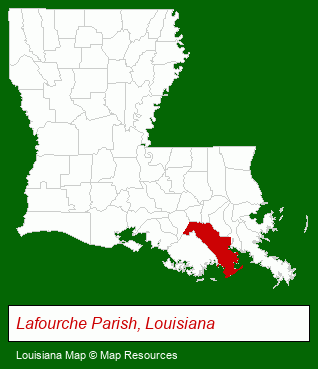 Louisiana map, showing the general location of Chateau Audubon Apartments