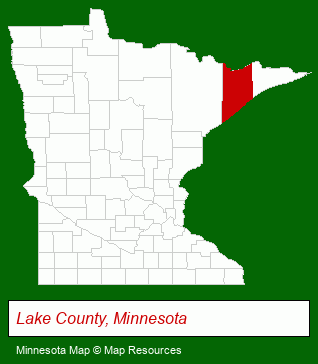 Minnesota map, showing the general location of Bayview Realty