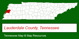 Tennessee map, showing the general location of C A C Financial Partners LLC