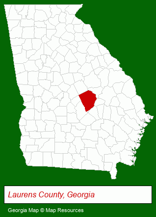 Georgia map, showing the general location of Curry Realtors-Self Storage