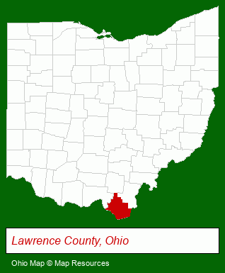 Ohio map, showing the general location of Century 21