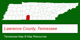 Tennessee map, showing the general location of Homefront Realty & Auction