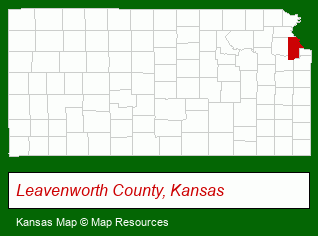 Kansas map, showing the general location of G & W Properties
