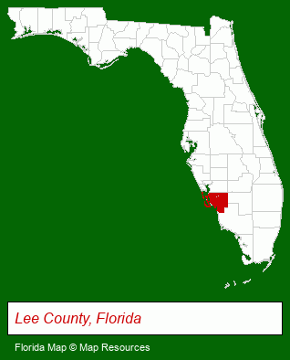 Florida map, showing the general location of Periwinkle Cottages