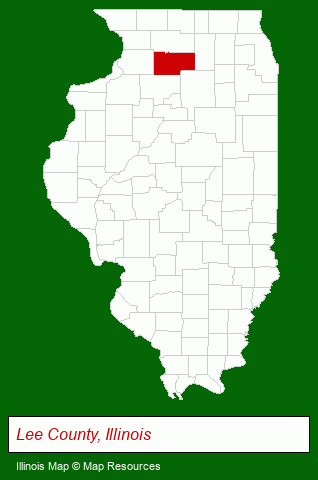 Illinois map, showing the general location of Hauck Homes