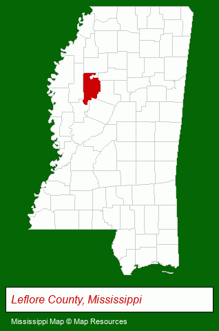 Mississippi map, showing the general location of E & H Realty