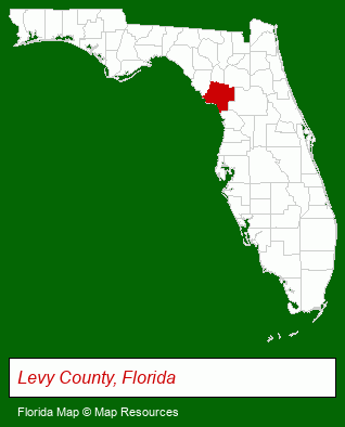 Florida map, showing the general location of Big Oaks River Resort