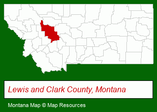 Montana map, showing the general location of Montana Community Foundation