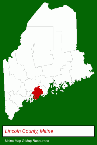 Maine map, showing the general location of Chase Point Assisted Living