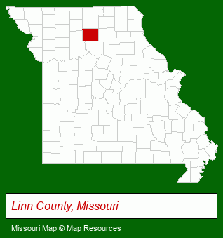 Missouri map, showing the general location of Missouri Rural Properties LLC