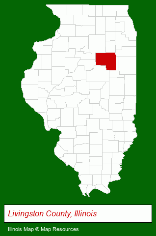Illinois map, showing the general location of Fairview Haven