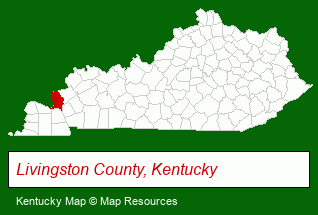 Kentucky map, showing the general location of Lake Realty & Development Company