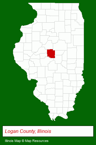 Illinois map, showing the general location of St Clara's Manor Inc