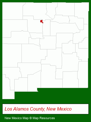 New Mexico map, showing the general location of Mary Deal Realty