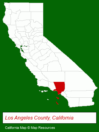 California map, showing the general location of Grafton & Anderson Attorney Service