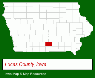 Iowa map, showing the general location of Red Haw Realty