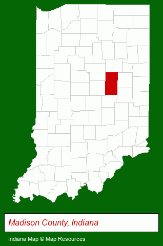 Indiana map, showing the general location of Morgan Properties