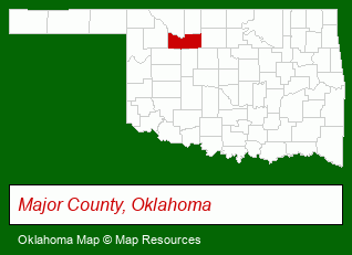 Oklahoma map, showing the general location of Agri Placements International